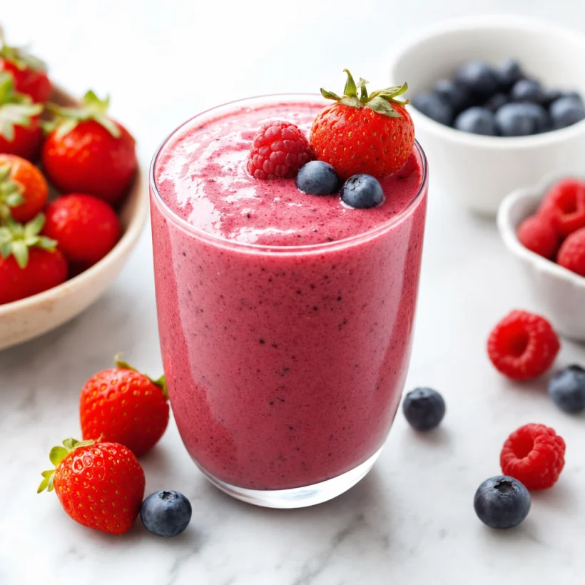 Smoothie emagrecedor de frutas vermelhas